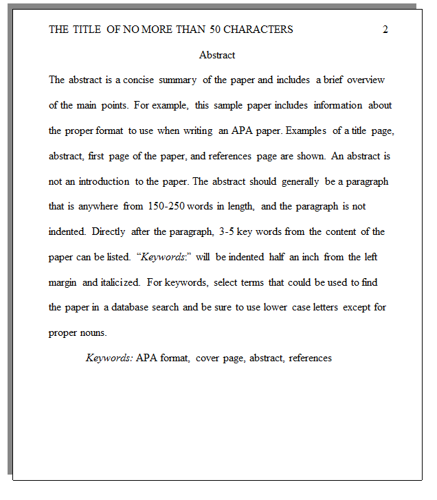 apa paper without title page